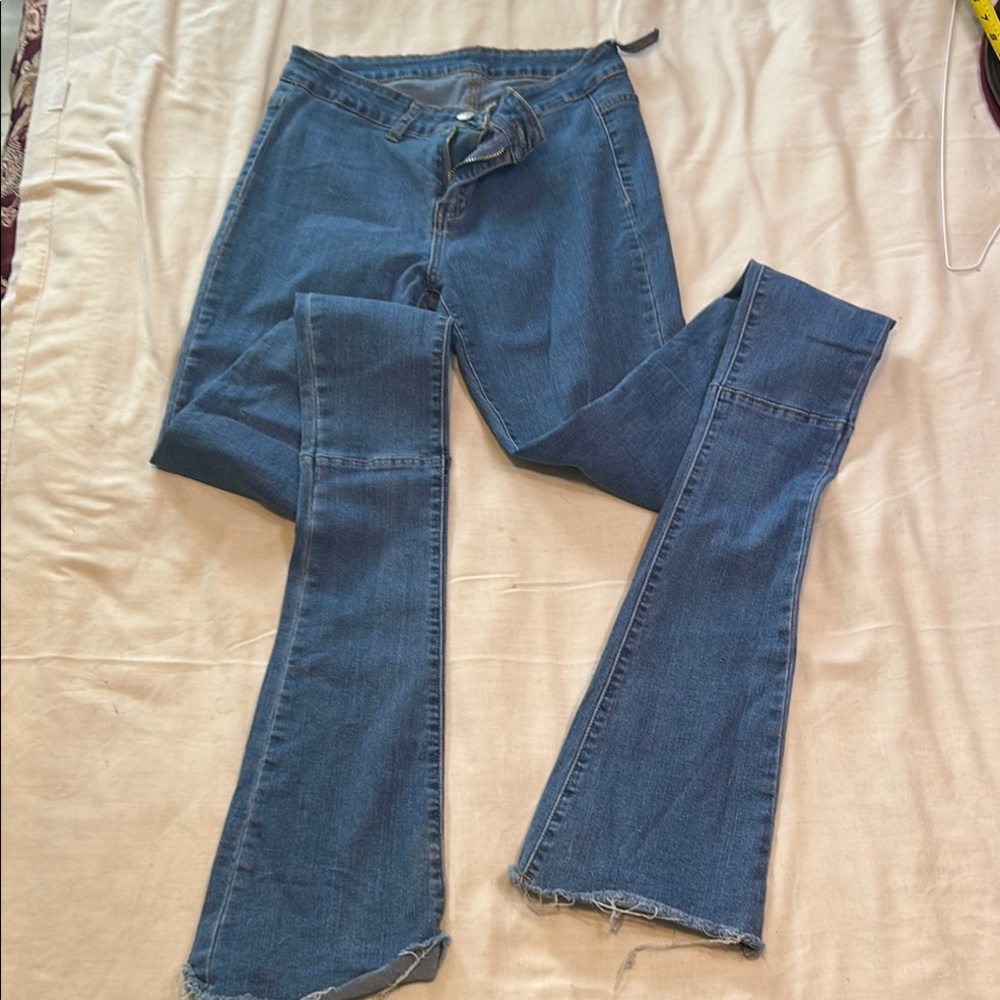 SHEIN Blue Flare & Wide Leg Jeans